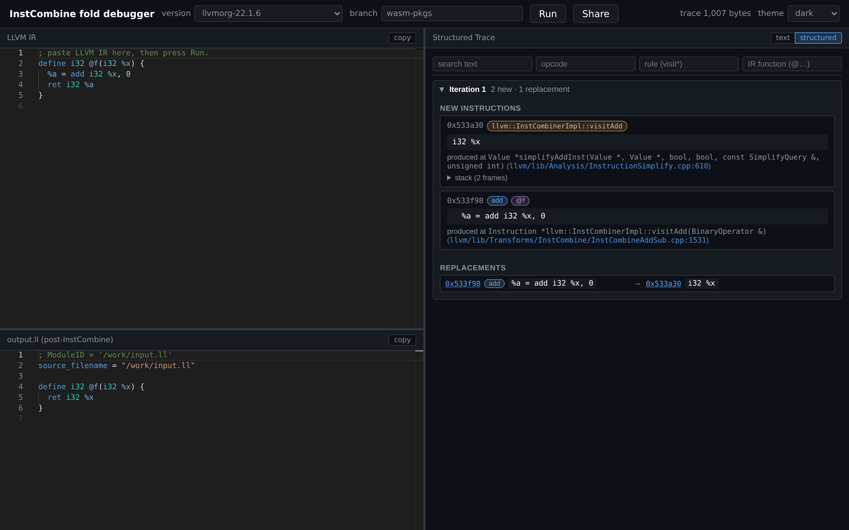 Dark theme